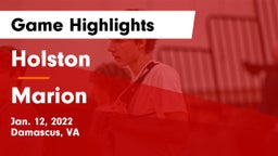 Holston  vs Marion  Game Highlights - Jan. 12, 2022