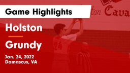Holston  vs Grundy  Game Highlights - Jan. 24, 2022