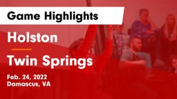 Holston  vs Twin Springs  Game Highlights - Feb. 24, 2022