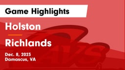Holston  vs Richlands  Game Highlights - Dec. 8, 2023