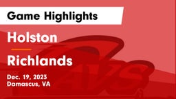 Holston  vs Richlands  Game Highlights - Dec. 19, 2023