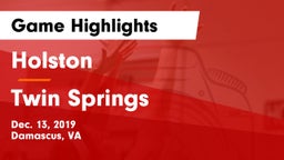 Holston  vs Twin Springs  Game Highlights - Dec. 13, 2019