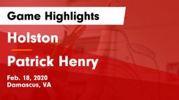 Holston  vs Patrick Henry  Game Highlights - Feb. 18, 2020