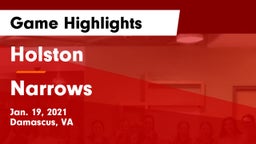 Holston  vs Narrows  Game Highlights - Jan. 19, 2021
