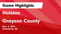 Holston  vs Grayson County  Game Highlights - Dec. 6, 2021