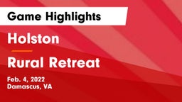 Holston  vs Rural Retreat  Game Highlights - Feb. 4, 2022
