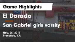 El Dorado  vs San Gabriel girls varsity Game Highlights - Nov. 26, 2019