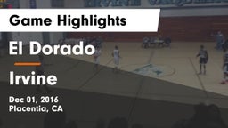 El Dorado  vs Irvine  Game Highlights - Dec 01, 2016