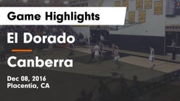 El Dorado  vs Canberra Game Highlights - Dec 08, 2016