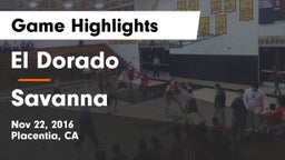 El Dorado  vs Savanna Game Highlights - Nov 22, 2016