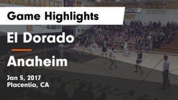 El Dorado  vs Anaheim Game Highlights - Jan 5, 2017