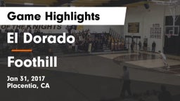 El Dorado  vs Foothill Game Highlights - Jan 31, 2017
