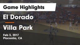 El Dorado  vs Villa Park  Game Highlights - Feb 3, 2017