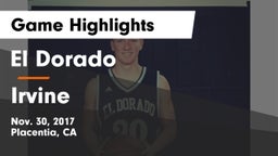 El Dorado  vs Irvine  Game Highlights - Nov. 30, 2017