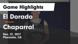 El Dorado  vs Chaparral  Game Highlights - Dec. 27, 2017