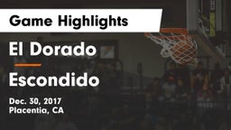 El Dorado  vs Escondido  Game Highlights - Dec. 30, 2017