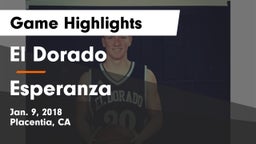 El Dorado  vs Esperanza  Game Highlights - Jan. 9, 2018