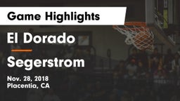 El Dorado  vs Segerstrom  Game Highlights - Nov. 28, 2018