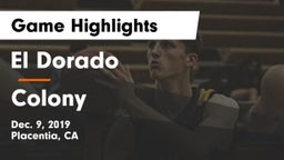 El Dorado  vs Colony Game Highlights - Dec. 9, 2019