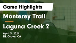 Monterey Trail  vs Laguna Creek 2 Game Highlights - April 3, 2024