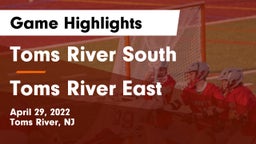 Toms River South  vs Toms River East  Game Highlights - April 29, 2022