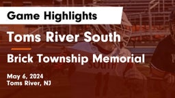 Toms River South  vs Brick Township Memorial  Game Highlights - May 6, 2024