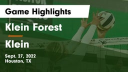 Klein Forest  vs Klein  Game Highlights - Sept. 27, 2022