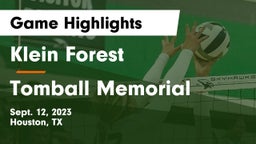 Klein Forest  vs Tomball Memorial  Game Highlights - Sept. 12, 2023