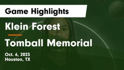 Klein Forest  vs Tomball Memorial  Game Highlights - Oct. 6, 2023