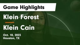 Klein Forest  vs Klein Cain  Game Highlights - Oct. 10, 2023
