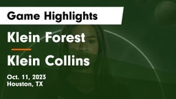 Klein Forest  vs Klein Collins  Game Highlights - Oct. 11, 2023