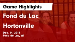 Fond du Lac  vs Hortonville  Game Highlights - Dec. 14, 2018