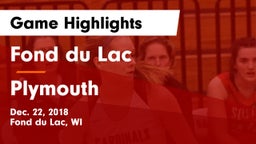 Fond du Lac  vs Plymouth  Game Highlights - Dec. 22, 2018