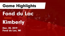 Fond du Lac  vs Kimberly  Game Highlights - Dec. 20, 2019