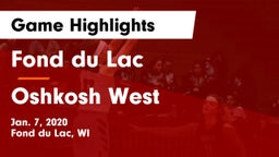Fond du Lac  vs Oshkosh West  Game Highlights - Jan. 7, 2020