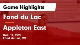 Fond du Lac  vs Appleton East  Game Highlights - Dec. 11, 2020