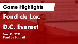 Fond du Lac  vs D.C. Everest  Game Highlights - Jan. 17, 2023