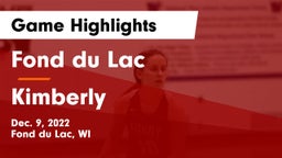 Fond du Lac  vs Kimberly  Game Highlights - Dec. 9, 2022