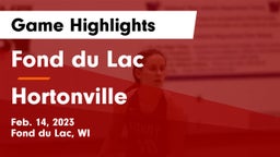 Fond du Lac  vs Hortonville  Game Highlights - Feb. 14, 2023