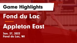 Fond du Lac  vs Appleton East  Game Highlights - Jan. 27, 2022