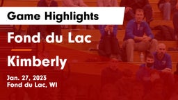 Fond du Lac  vs Kimberly  Game Highlights - Jan. 27, 2023