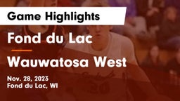 Fond du Lac  vs Wauwatosa West  Game Highlights - Nov. 28, 2023
