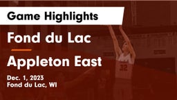 Fond du Lac  vs Appleton East  Game Highlights - Dec. 1, 2023