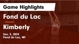 Fond du Lac  vs Kimberly  Game Highlights - Jan. 5, 2024