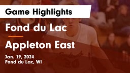 Fond du Lac  vs Appleton East  Game Highlights - Jan. 19, 2024