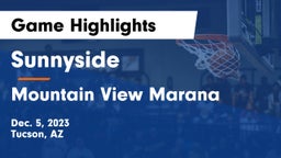 Sunnyside  vs Mountain View Marana  Game Highlights - Dec. 5, 2023