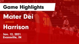 Mater Dei  vs Harrison  Game Highlights - Jan. 12, 2021