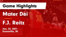 Mater Dei  vs F.J. Reitz  Game Highlights - Jan. 22, 2021