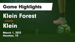 Klein Forest  vs Klein  Game Highlights - March 1, 2022