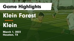 Klein Forest  vs Klein  Game Highlights - March 1, 2022